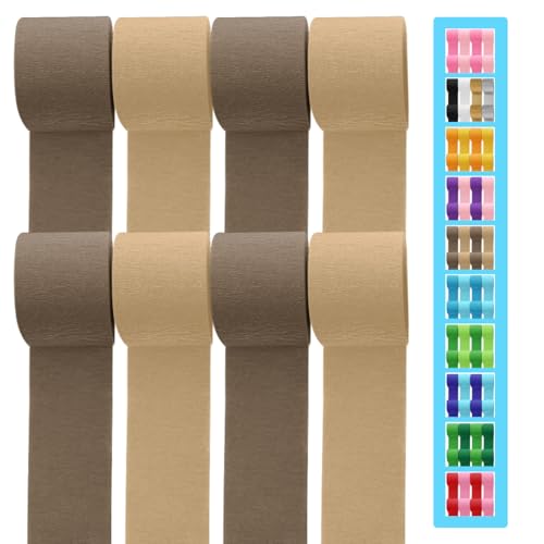 MEDIANER Brown Crepe Paper Streamers