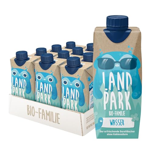 Landpark - Landpark Bio-Familie Wasser, 12x0,5l. Bio-Päckchen I Kindergetränk ab 0 Jahren I Für Babynahrung geeignet I natriumarm I ohne Kohlensäure I ToGo I pfandfrei
