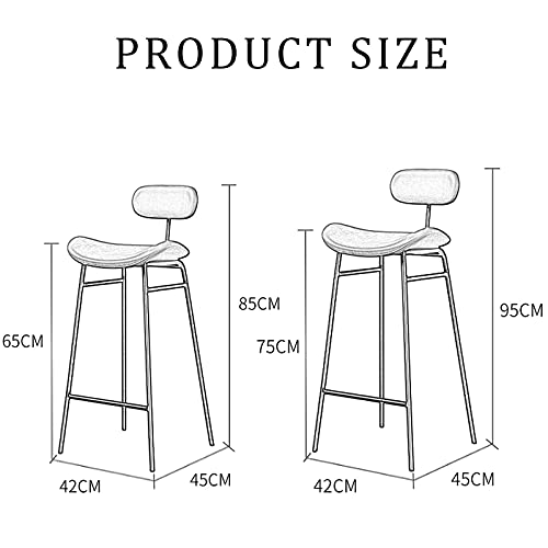 Tabouret de pub confortable anti-tache avec assise blanche 75cm