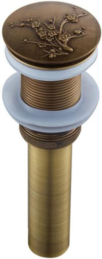 Bathroom Lavatory Basin Sink Up Drain Antique Finish Brass Material Waterlet Vanity Waste Drainer