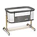 3 in 1 Baby Bassinet with Wheels, Portable Bedside Sleeper for Baby with 6 Adjustable Heights and Foam Mattress, Baby Bedside Crib for Newborns and Infants