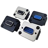 Connecteurs rectangulaires DB15 femelle au connecteur VGA panneau de prise installer DB9 1 pièces(Gold)