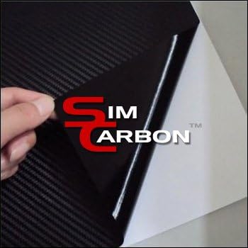 SimCarbon 3D Carbon Fiber Vinyl Film Wrap-BLACK 60" x 15 Feet Sheet