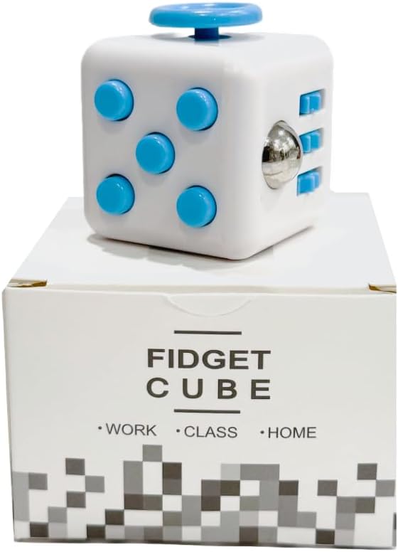Premium Fidget Gadget Cube for Work, School, or Relaxation Fun Cube Toy Designed to Relieve Stress, Improve Focus, and Boost Productivity – Helps Stay Calm and Concentrated (Arctic Blue)