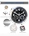 Fzy.bstim Non Ticking Silent Wall Clock, 10 Inch, Black, Quartz Analog, Battery Operated, with Thermometer and Hygrometer, Easy Installation