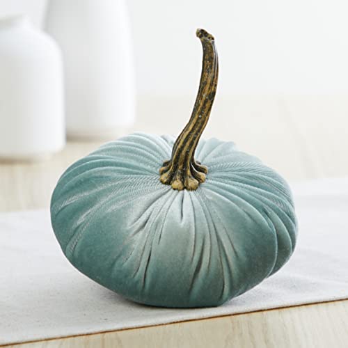 Your Heart's Content Sage Small Velvet Pumpkin, Handmade Home Dec...