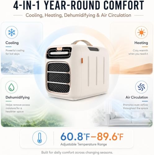 Klimatyzator osuszający 4800 BTU, przenośny klimatyzator kompaktowy