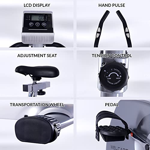 Image of Welcare WC8006 Upright Bike Magnetic Basic with LCD Display, Adjustable seat for Cardio Workout (Free Installation Assistance)