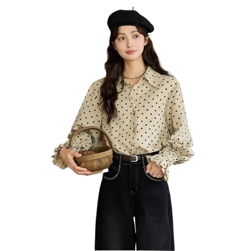 Polka Dots Punkte Kurzarm Shirt Bluse Damen...