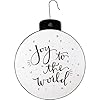 Primitives by kathy decorative hanging metal wall decor white ornament bulb shaped joy to the world 16×18  urban country home decor