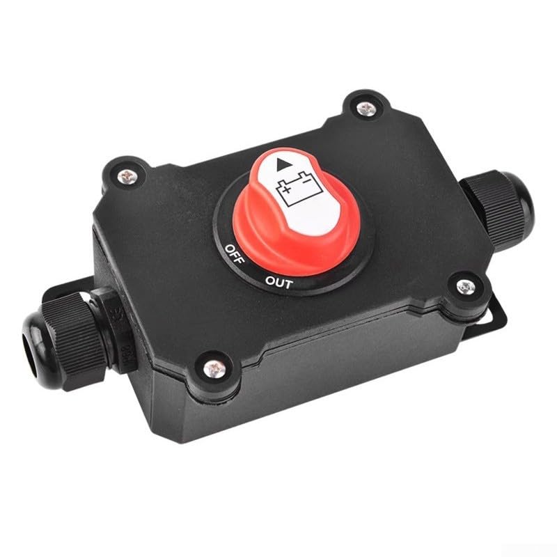 Interruttore di disconnessione batteria CC 12 V-32 V, 100 A-300 A, isolatore di potenza spento, per auto, camper, barca, camion, con interruttore di uccisione rotante impermeabile IP67 (200 A