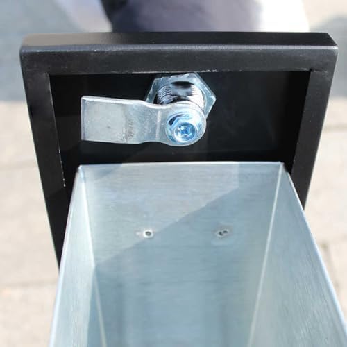 Commercial Outdoor Ash Tray, Red Cigarette Butt Disposal Receptacle for Restaurants, Bars & Convenience Stores, Durable Trash Bin for Smokers, Weather-Resistant Design