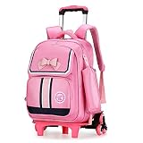 ★ Rucksack mit großem Fassungsvermögen und Rollen - Großes Hauptfach mit Multifunktions-Reißverschlusstasche, genug zum Zusammenklappen von Regenschirmen, Wasserflaschen, Büchern und Schreibwaren.