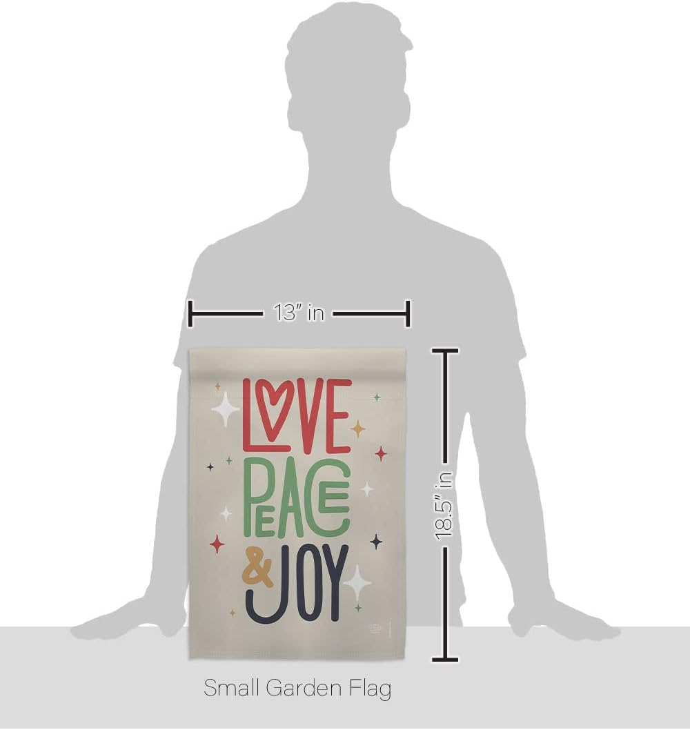 Love Peace Joy Small Flag Tapestry Christmas Gifts Marry Xmas House Flag Holy Wall Art Present Reindeer Santa Feliz Navida Room Indoor Winter Banner Season Garden Yard Outdoor Decorations Made In USA