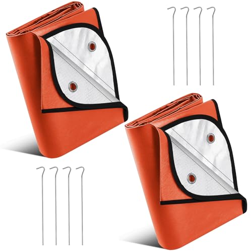 Kingdder 2 Pcs 60 x 82 Inch Heavy Duty Emergency Tarps for Survival