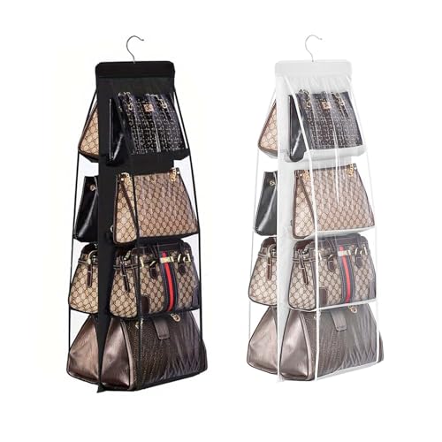 LNGJIN 2 pièces Rangement Sac a Main à Suspendre, Rangement suspendu sacs à main, Organisateur de Sacs à MainSuspendu, Rangement sac à main, rangement pliable,...