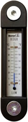 Buyers Products LDR02A Black and Silver Oil Level Gauge with Thermometer