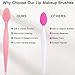 Ooloveminso Silicone Lip Scrubber Exfoliator Tool, 10 Pcs Soft Double-Side Lip Brush, Dark Lip Care and Beauty - Pink