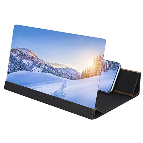 Handy-Bildschirmverstärker, Faltbare Video Spiele Film Smartphone Bildschirmlupe, Acryllinse 3D Bildschirm-Vergrößerungsglas mit Handy Stand