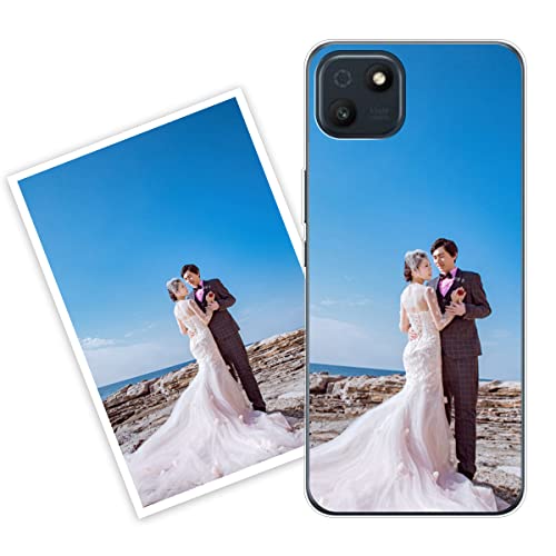 Image of Sunrive Personalised Custom Case compatible with WIKO T10, Soft TPU Clear Shock Absorbing Customised Cover with your own photo, image, Picture, or text Make Your Own Case