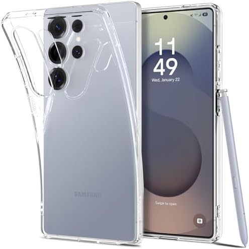 Spigen Liquid Crystal | Samsung Galaxy S25 Ultra Case [Transparent] [Flexible] [Air Cushion Protection] Galaxy S25 Ultra Back Cover | TPU - Crystal Clear