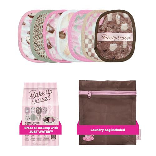 The Original MakeUp Eraser 7-Day Set, Erase All Makeup with Just Water, Including Waterproof Mascara, Eyeliner, Foundation, Lipstick, Sunscreen, and More! Coffee Break, 7ct.