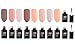Produktbild 99nails Shellac Set 10x 12ml mit 8x Shellac Nude Farben + 1x Top Coat + 1x Base Coat Made in Germany UV Shellac UV Nagellack Schellack Gellack Nude