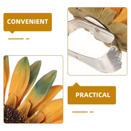 Pinzas para cortinas Tofficu de girasol de metal y tela, accesorios para ventanas de dormitorio 8