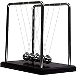 Adkwse Newton Kugelstoßpendel Kugelspiel mit Sockel 18cm