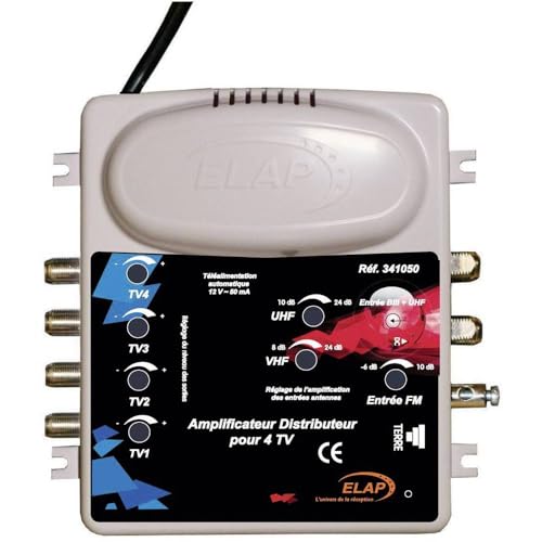 Elap Amplificateur TNT 2 entrées / 4 Sorties 341050