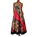 Produktbild BOIYI mi Partykleider Freizeit Blusenkleider festkleid Wickelkleider großen Split Kaftan Damenkleider(rot,XL)