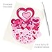 SANTORO Pirouette - 3D Pop Up Greeting Card - Love - Valentine's Day, Pink Heart Sentiments, Mother's Day, Anniversary, Boyfriend Girlfriend Gift, Heart-Shaped Card