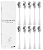 10 Pack Toothbrush Heads Compatible with Oclean Electric Toothbrush, Replacement Brushes Suitable for Oclean One, Flow, X Pro, X Pro Elite, X Pro Digital, X Lite, X10, X Ultra, Air2, F1 etc. (White)