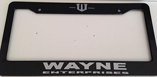 Stickysight.com Wayne Enterprises - Automotive Black with Grey License Plate Frame -