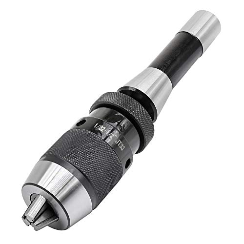 Earl Diamond 1/32-1/2 Inch R8 Precision Integrated Keyless Drill Chuck (JT33)