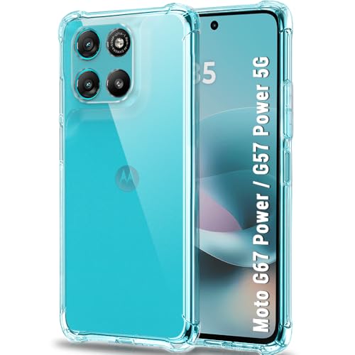 Image of TheGiftKart Crystal Clear Back Cover Case for Motorola Moto G67 Power / G57 Power 5G | Shockproof Soft TPU Case | Cushioned Edges for Ultimate Protection Back Cover Case (TPU, Transparent)