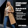 Abrigo trench para mujer Steve Madden – abrigo largo cruzado de invierno con imitación de lana 4