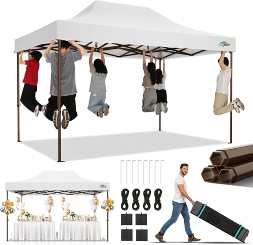 COBIZI 10x15 Pop Up Canopy Tent Heavy Duty Without Sidewall,