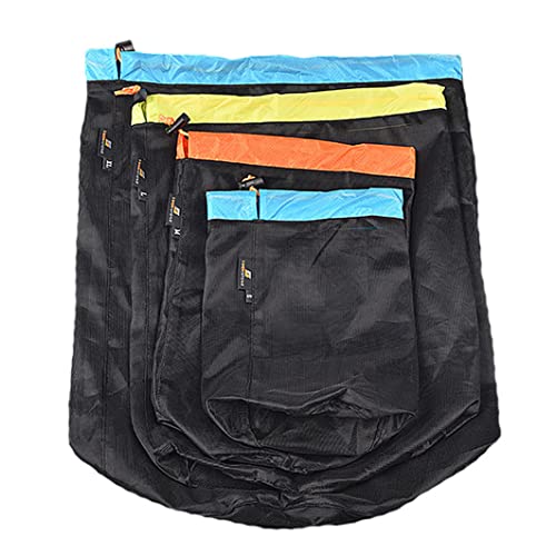 Jorzer Compression Stuff Sack Bag 4PCS Mesh Drawstring Storage Lightweight Outdoor Camping Sleeping Bag Compression for Outdoor Camping Hiking..