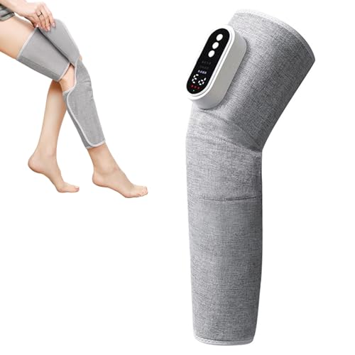 Kabelloses Beinmassagegerät, Pressotherapie Beinmassagegeräte mit 3 Geschwindigkeitsstufen und Intensität & Heizung, Gegen Schmerzen und zur Durchblutung, Bein Airbag Massagegerät für das Homeoffice