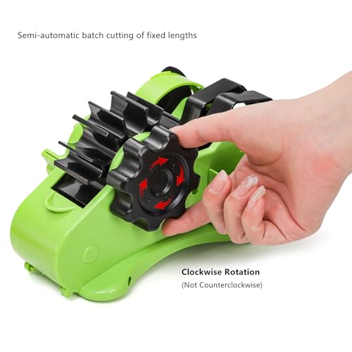DEAYOU Multi-Roll Heat Tape Dispenser, 1\" and 3\" Double Reel Cores Sublimation Tape Dispenser for Pre-Cut Heat Transfer Tape, Semi-Automatic Desk Packaging Tape Dispenser with Compartment Slot, Green - Thumbnail 3