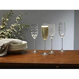 Mikasa Crystal Cheers Champagne Flutes, Set of 4, 8 fluid ounces Mikasa Crystal Cheers Champagne Flutes Set of 4 8 fluid ounces