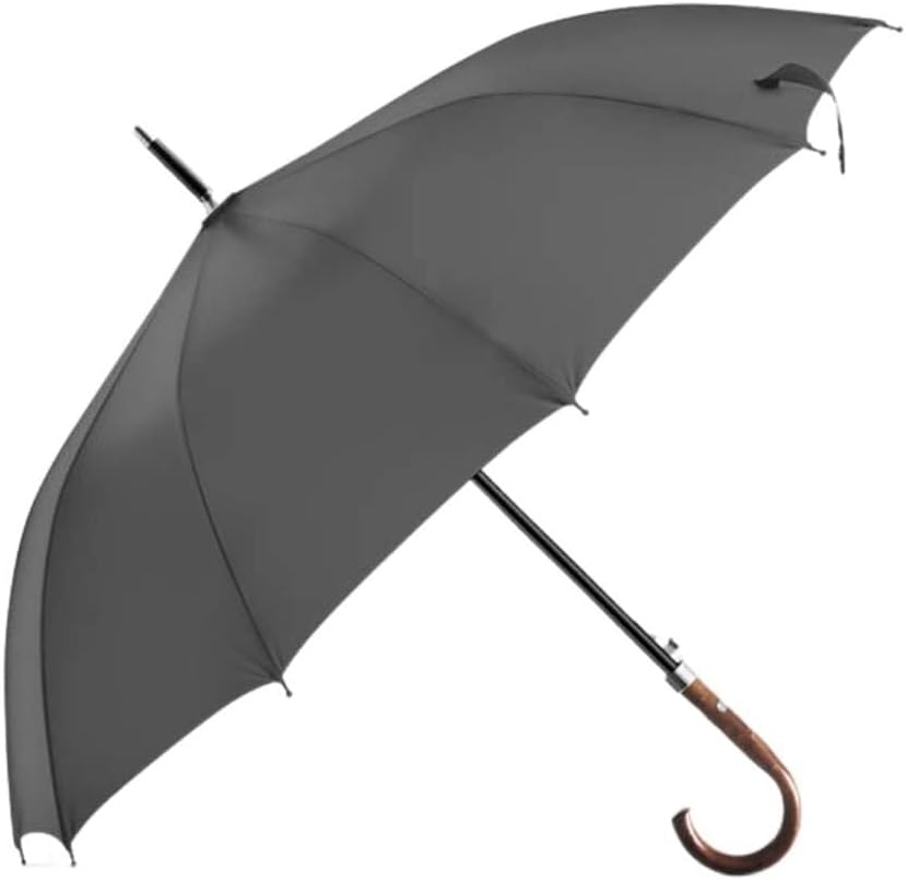 Golf Umbrella England Retro Golf Umbrella with Wooden Handle Extra Large Automatic Open Rain Umbrella Gentleman Stick Umbrella for Adult Stick Umbrellas