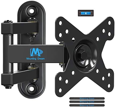 Mounting Dream UL Listed Full Motion Monitor Wall Mount TV Bracket for 10-26 Inch LED, LCD Flat Screen TV and Monitor, TV Mount with Swivel Articulating Arm, Up to VESA 100x100mm and 33LBS MD2463