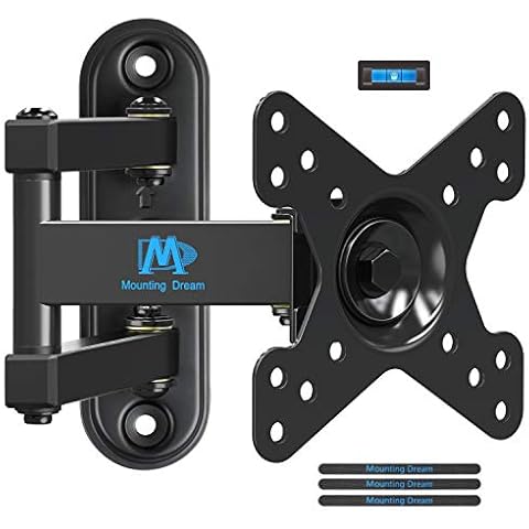 Mounting Dream UL Listed Full Motion Monitor Wall Mount TV Bracket for 10-26 Inch LED, LCD Flat Screen TV and Monitor, TV Mount with Swivel Articulating Arm, Up to VESA 100x100mm and 33LBS MD2463 Cover
