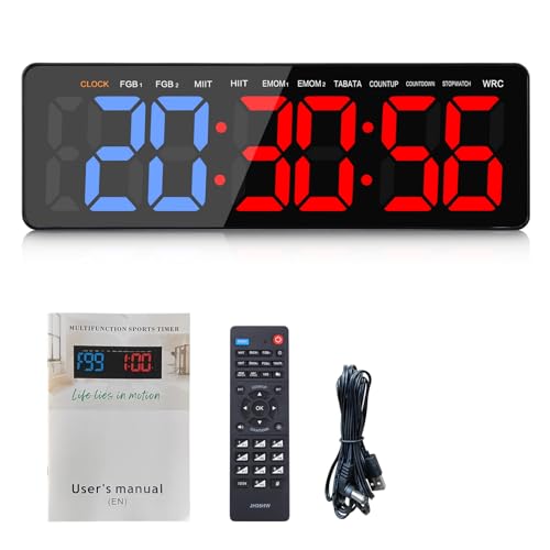 Timer Sport Minuteur Télécommande Mural Grande Ecran pour Intervalles Boxe