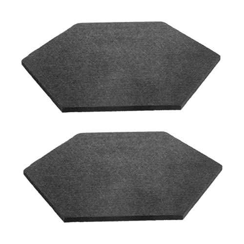 Paneles acústicos Hemoton 2 piezas para absorción de sonido, material de alta densidad para insonorización, tableros hexagonales para decoración de hogar y oficina