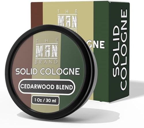 The Man Brand Cedarwood Blend Men's Solid Cologne, Cedarwood Blend Solid Cologne for men, 1 Ounce