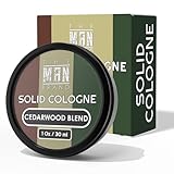 The Man Brand Cedarwood Blend Men's Solid Cologne, Cedarwood Blend Solid Cologne for men, 1 Ounce