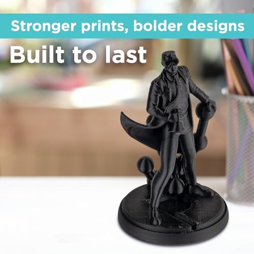 Polymaker PLA PRO Filament 1.75mm 1kg, Tough & High Rigidity Black 3D Printing Filament, PolyLite PLA PRO 3D Printer Filament 1.75mm, Print with Most 3D Printers